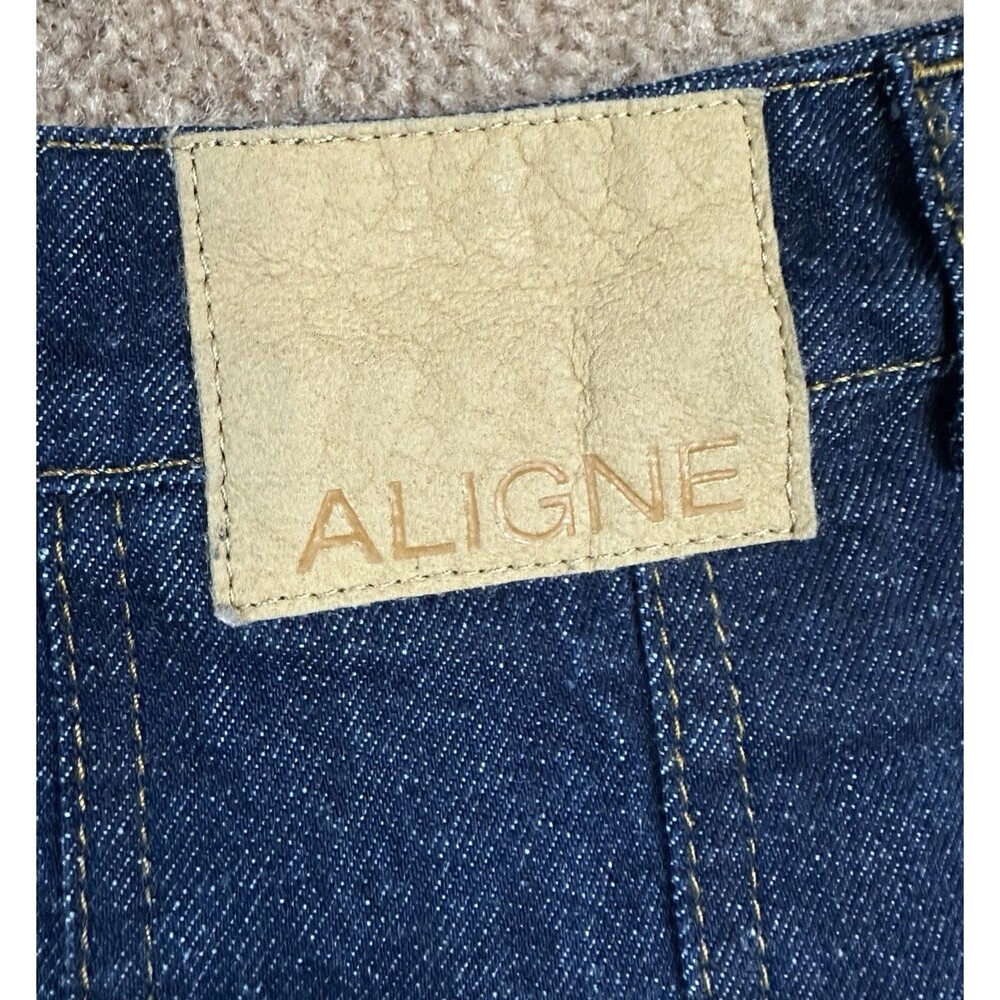ALIGNE Yolie Pleat Denim Mini Skirt (Indigo), size UK 14 / US 10, 100% cotton, - Picture 5 of 16